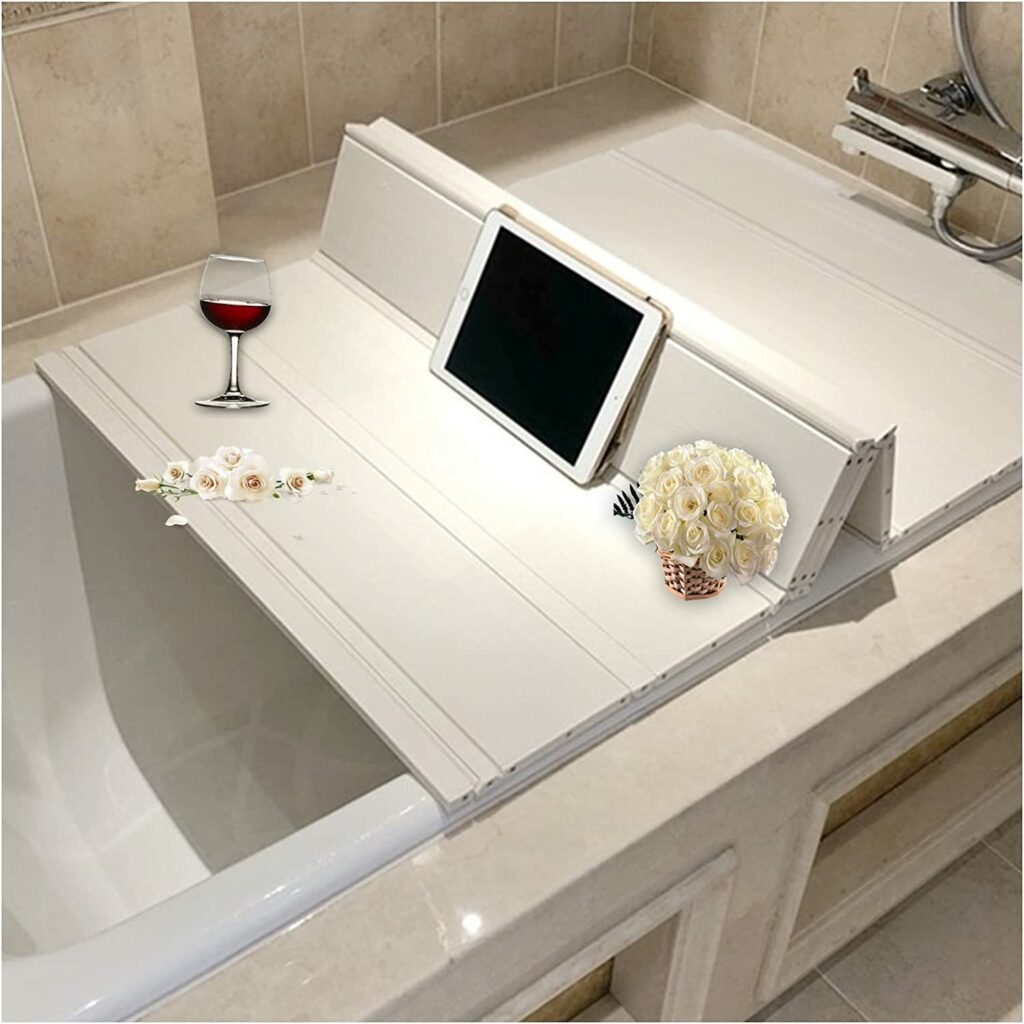 Die 10 besten badewannen abdeckungen 2 gefaltete Badewannen Abdeckung faltbar auf weißer Badewanne
